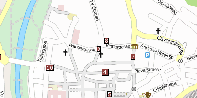 Stadtplan Franziskanerkloster Bozen